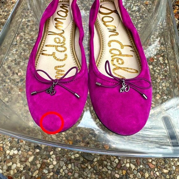 VIBRANT 🎉 Sam Edelman Magenta Felicia Round Toed Ballet Flats size 7 (37) - Picture 9 of 13